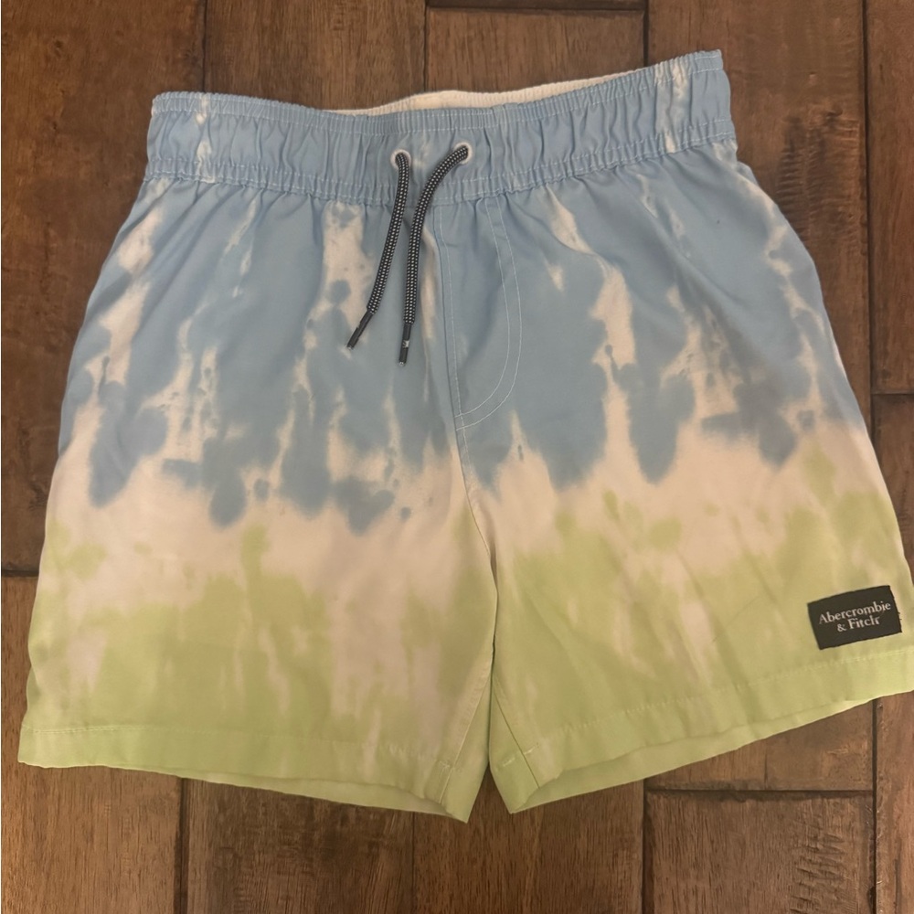 Abercrombie Kids Blue and Green Tie-Dye Shorts